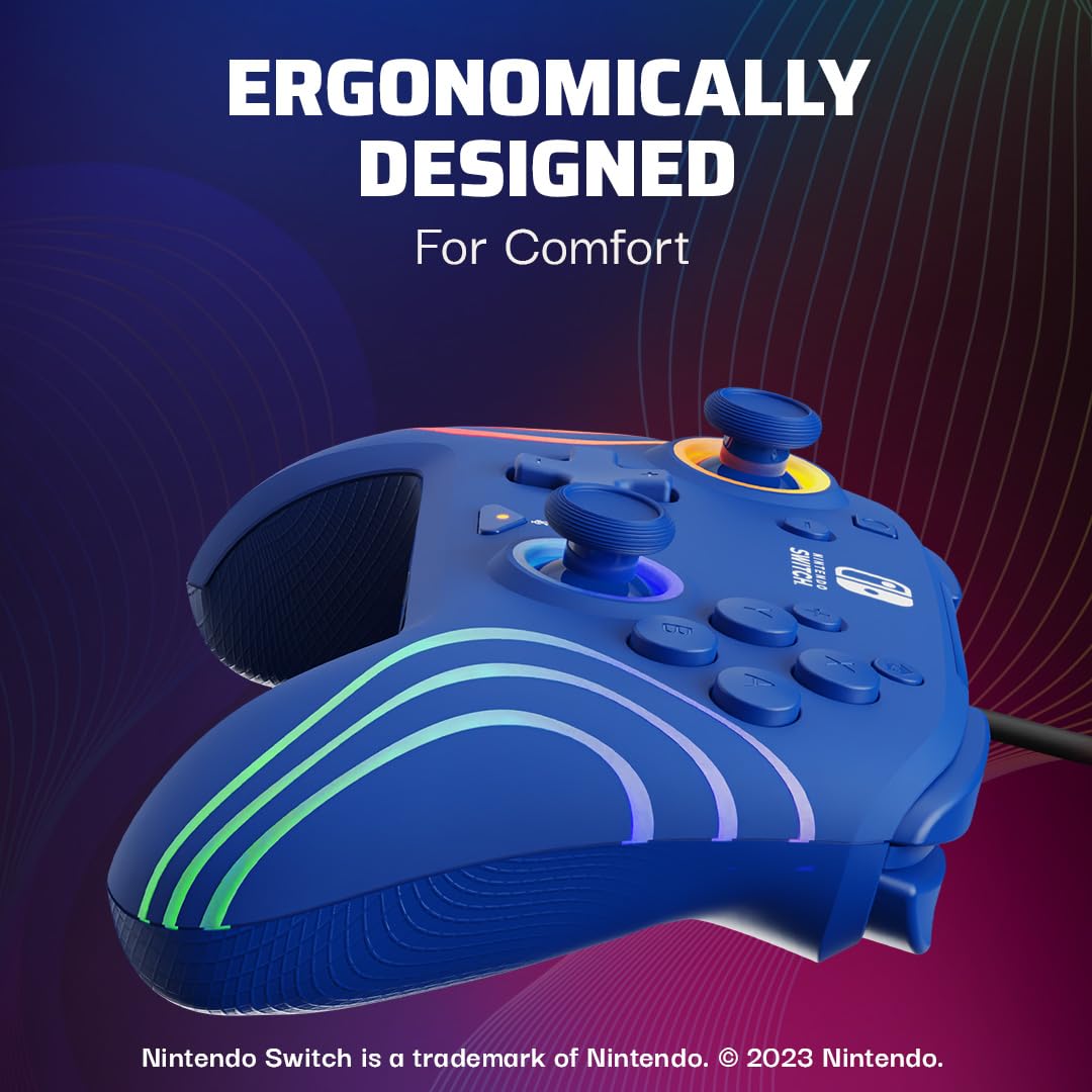 Mando Nintendo Switch Official - Afterglow Wave Blue Mando Nintendo Switch Official - Afterglow Wave Blue